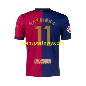 Koszulka FC Barcelona RAPHINHA 11 Domowe Koszulki Piłkarskie 2024-2025 Krótki Rękaw